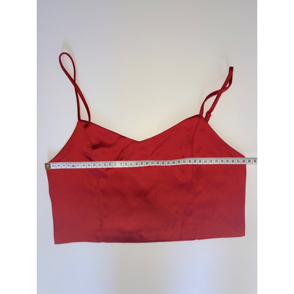 House of Harlow 1960 Red Satin Crop Cami Top Size M NWT - Picture 7 of 10